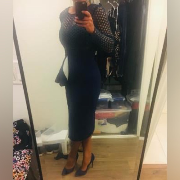 Self-Portrait Cutwork Ruffle Dress - Picture 8 of 8